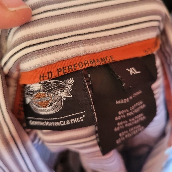 Harley-Davidson size‎ XL striped mens shop shirt - Picture 3 of 7